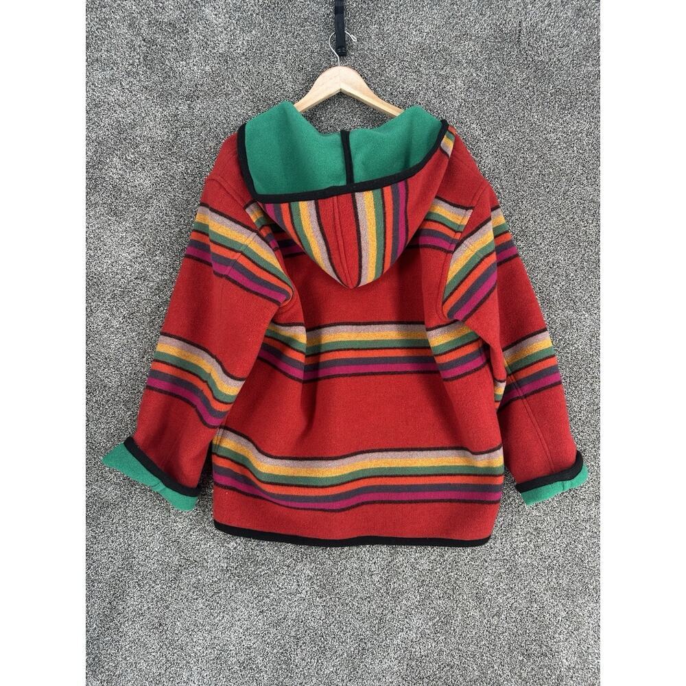 VTG Y2K The Limited Collection Striped Full Zip Blanket Coat Womens Med Colors - Picture 7 of 8
